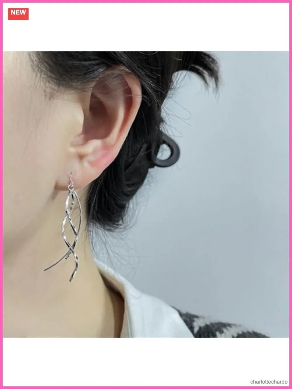 925 Sterling Silver Plated Dangle Earrings with Heart Moon Star Charms